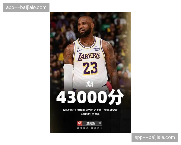 湖人詹姆斯快攻得分占比第一 39岁老将转换效率惊人